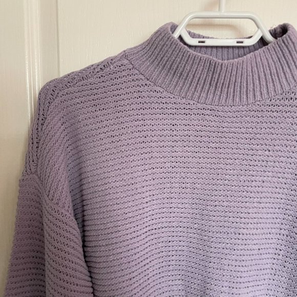 Hollister Lavender Chenille Mockneck Sweater - Picture 3 of 5